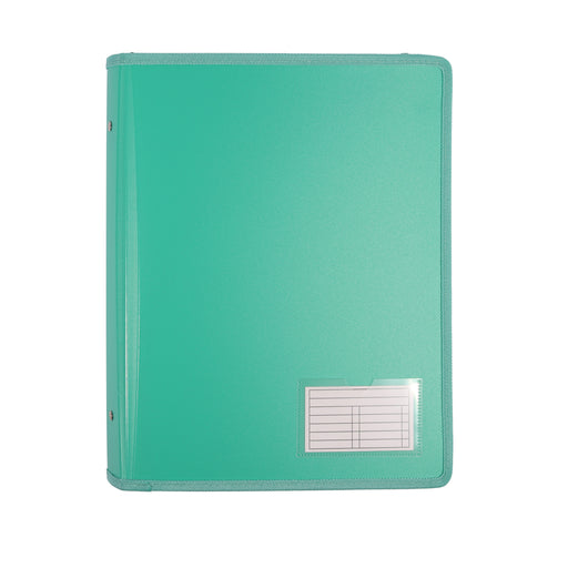 Bantex Zipper Binder A4 2D Ring 25mm Green