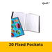 Quill Fixed Insert Display Books PP A3 20 Pockets Black