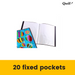 Quill Fixed Insert Display Books PP A2 20 Pockets Black