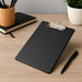 PVC Black A4 Clipfolder double fold and inside pocket