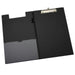 PVC Black A4 Clipfolder double fold and inside pocket