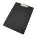 PVC Black A4 Clipfolder double fold and inside pocket