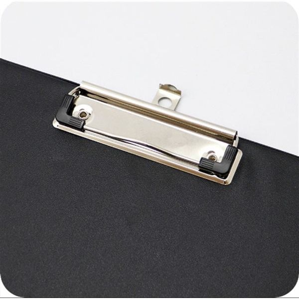 PVC Black A4 Clipfolder double fold and inside pocket