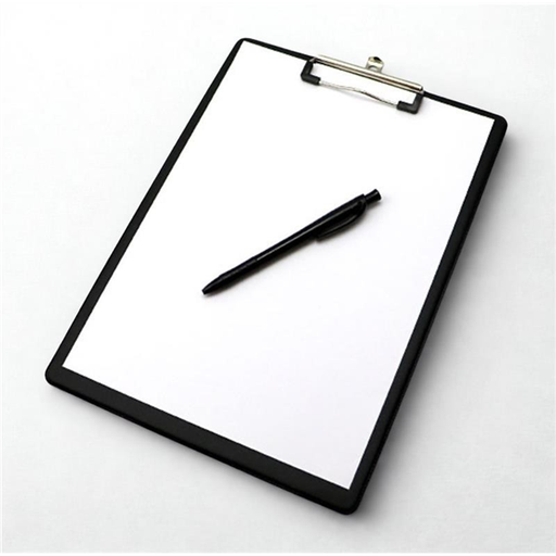 PVC Black A4 Clipfolder double fold and inside pocket