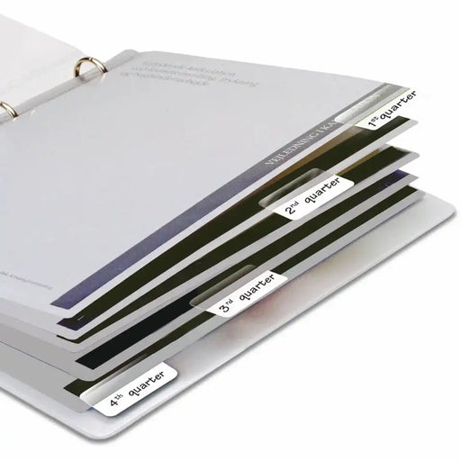 3L Index Tabs Permanent 12 x 40mm White Pack of 48 tabs