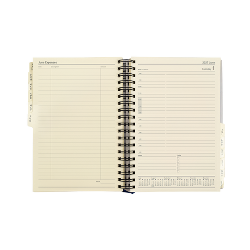 2027 Calendar Year Diary/Planner - 12 Month Executive Day to Page - Refill - Collins Elite Range