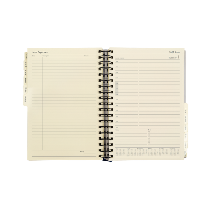 2027 Calendar Year Diary/Planner - 12 Month Executive Day to Page - Refill - Collins Elite Range