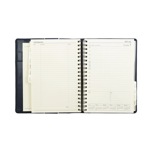 2027 Calendar Year Diary/Planner - 12 Month Executive Day to Page - Hard Cover - Collins Elite Range