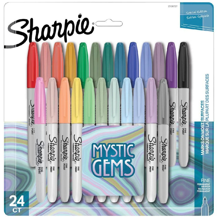 Sharpie Mystic Gems Fine Tip Permanent Marker - Pack of 24