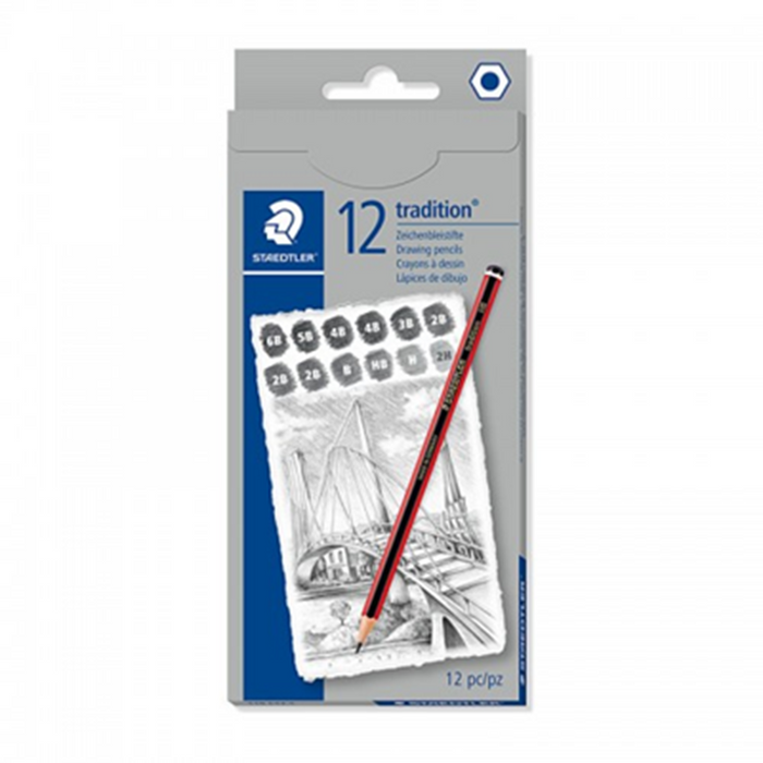 Staedtler Tradition Pencil Set with Eraser Mars Plastic - Pack of 12