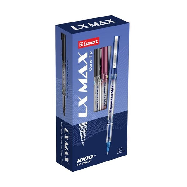 Luxor LX Max Cone Tip Pen 0.7MM – Pack of 12