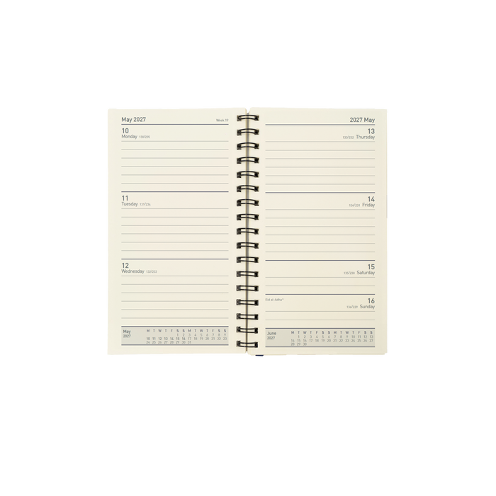 2027 Calendar Year Diary/Planner - 12 Month Pocket Week to View - Refill - Collins Elite Range