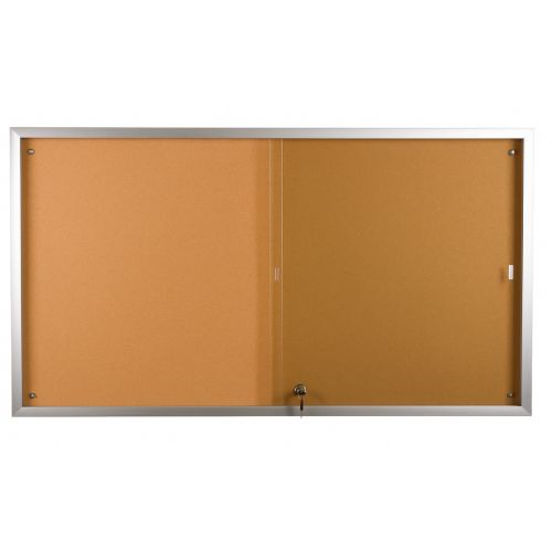 Visionchart BeNoticed Sliding Door Cork Pinboard 1800 x 1200mm SGCC4