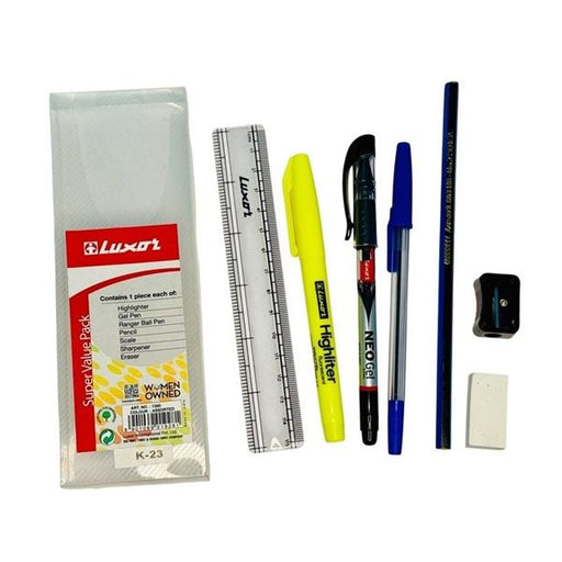 Luxor Super Value Pack – 7 Pieces Complete Stationery Kit