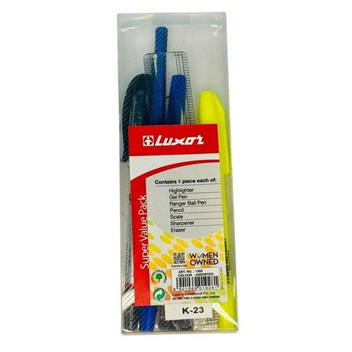 Luxor Super Value Pack – 7 Pieces Complete Stationery Kit