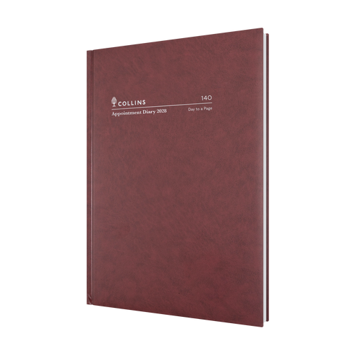2028 Calendar Year Diary/Planner - 12 Month A4 Day to Page Diary - Hard Cover - Collins Appointment
