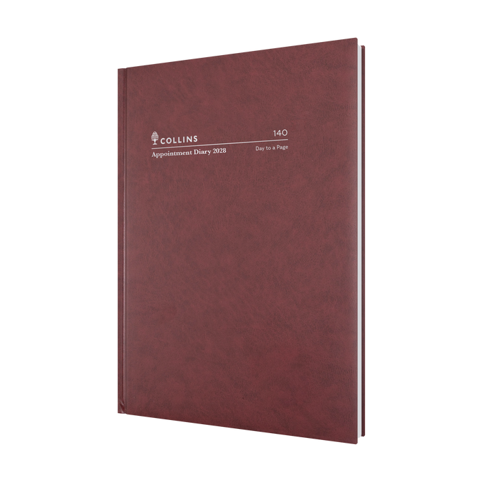 2028 Calendar Year Diary/Planner - 12 Month A4 Day to Page Diary - Hard Cover - Collins Appointment