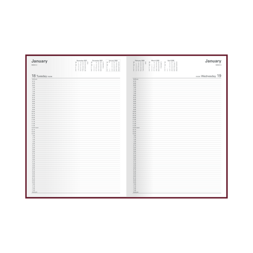 2028 Calendar Year Diary/Planner - 12 Month A4 Day to Page Diary - Hard Cover - Collins Appointment