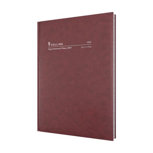 2027 Calendar Year Diary/Planner - 12 Month A4 Day to Page, 15 mins - Hard Cover - Collins