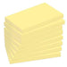 Bibbulmun Repositionable Sticky Notes 76 x 127mm – Pastel Yellow
