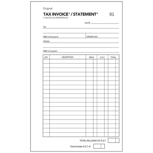 Olympic Carbonless Triplicate Invoice Statement Book NO.725 200×125 50 Leaf