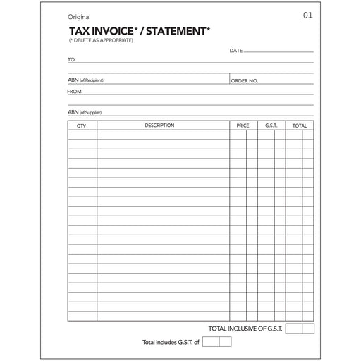 Olympic Carbon Duplicate Invoice Statement Book NO.626 250×200 100 Leaf