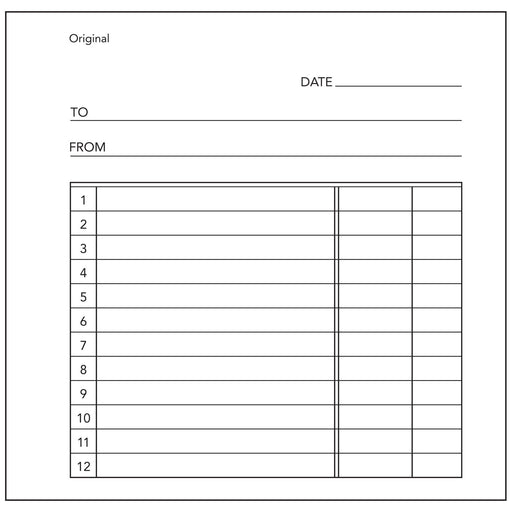 Olympic Carbonless Duplicate Docket Book NO.50 120×125 50 Leaf