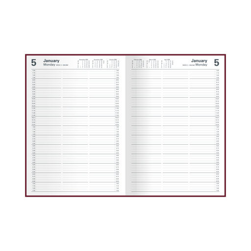 2027 Calendar Year Diary/Planner - 12 Month A4 2 Pages to a Day Diary - Hard Cover - Collins