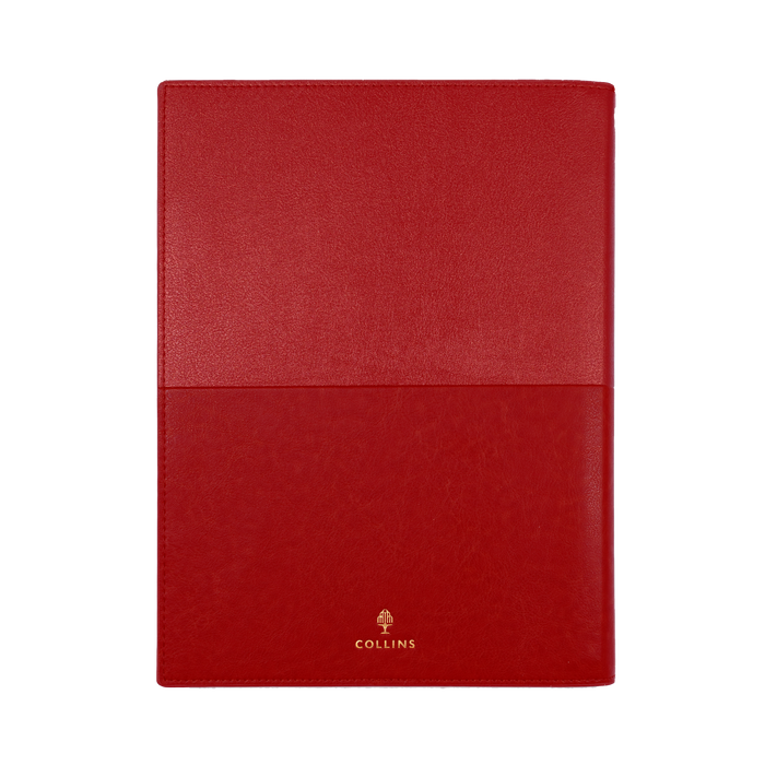 2027 Calendar Year Diary/Planner - 12 Month A4 Day to Page - Soft PU Cover in Red - Collins Vanessa
