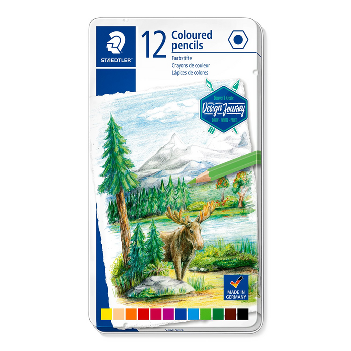 Staedtler Coloured Pencils Assorted Colours - Tin of 12