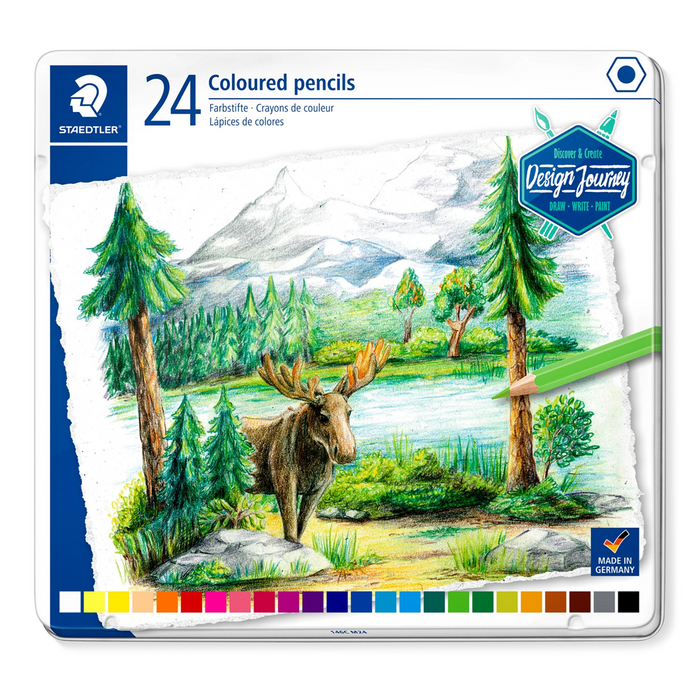Staedtler Coloured Pencils Assorted Colours - Tin of 24