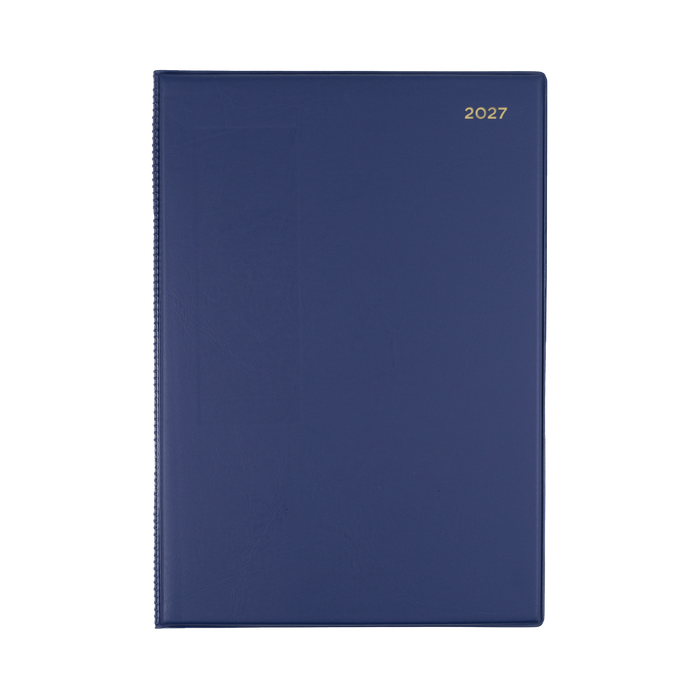 2027 Calendar Year Diary/Planner - 12 Month A4 Day to Page - PVC Cover - Collins Belmont Range