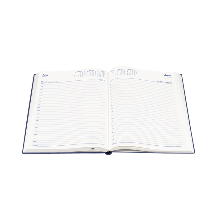 2027 Calendar Year Diary/Planner - 12 Month A4 Day to Page - PVC Cover - Collins Belmont Range