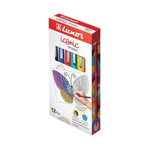Luxor Iconic Pen – 12 Assorted Colours per Pack