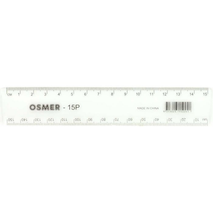 Osmer Plastic Ruler 15cm (Clear) — Brilliant Minds Australia