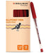 BIBBULMUN Ballpoint Pen Medium 1.0mm Red – Pack of 12