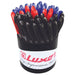 Luxor School Desktop Bulk BLUE Ballpens 56 Assorted Colour Caps