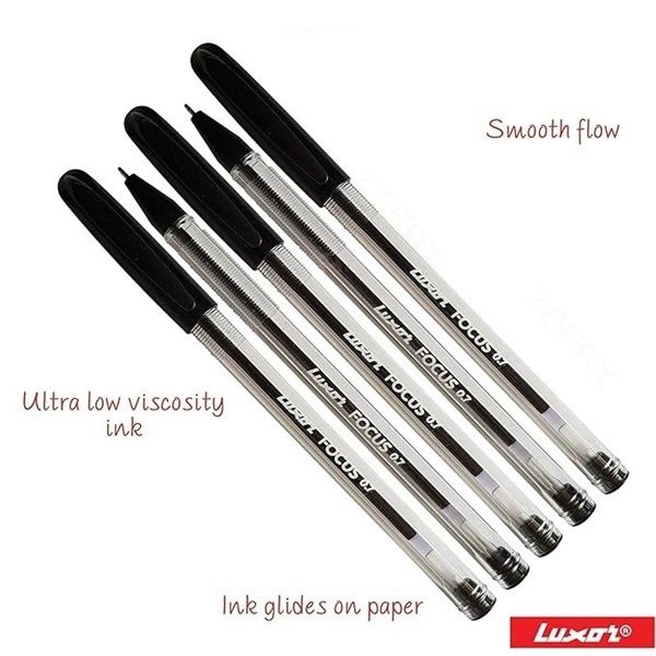 Luxor Focus Ball Pen – Black Ink, 1.0mm Medium Point – Value Pack of 50 Ballpoint Pens