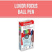 Luxor Focus Ball Pen – Blue Ink, 1.0mm Medium Point – Buy in Multiples of 12