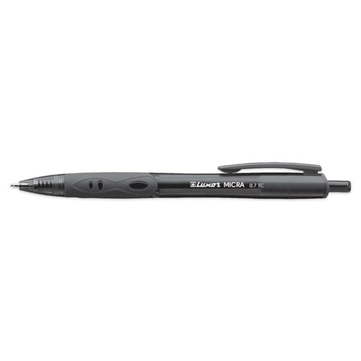 Luxor Micra Ball Point Pen, Black, 0.8MM Medium Point