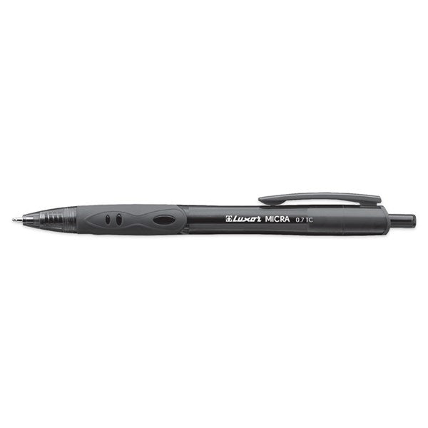 Luxor Micra Ball Point Pen, Black, 0.8MM Medium Point