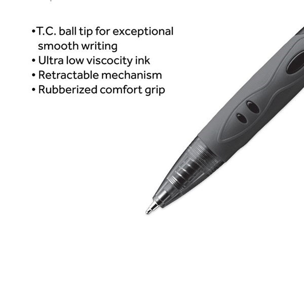 Luxor Micra Ball Point Pen, Black, 0.8MM Medium Point