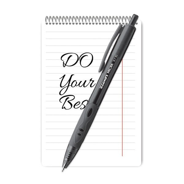 Luxor Micra Ball Point Pen, Black, 0.8MM Medium Point
