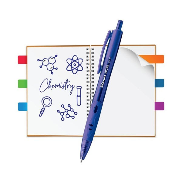 Luxor Micra Ball Point Pen, Blue, 0.8MM Medium Point