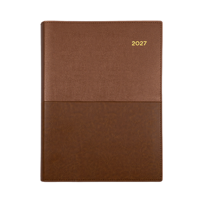 2027 Calendar Year Diary/Planner - 12 Month A5 Day to Page - Soft PU Cover - Collins Vanessa Range