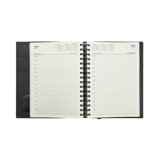 2027 Calendar Year Diary/Planner - 12 Month A5 Day to Page - Soft PU Cover - Collins Vanessa Range
