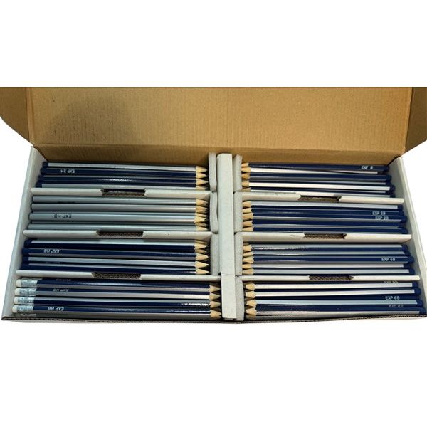 Eco Friendly 192 Wood Cased Pencils - Value Class Pack – 6 Assorted Grades (HB, B, 2B, 4B, 6B, 2H)