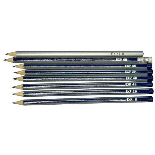 Eco Friendly 192 Wood Cased Pencils - Value Class Pack – 6 Assorted Grades (HB, B, 2B, 4B, 6B, 2H)