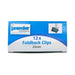 Premier Foldback Clips 25mm – Box of 12