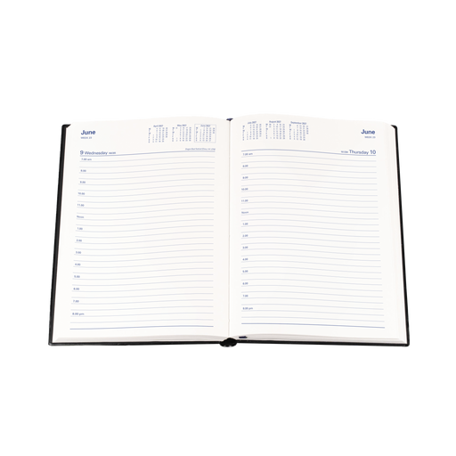 2027 Calendar Year Diary/Planner - 12 Month A5 Day to Page - PVC Cover - Collins Belmont Range